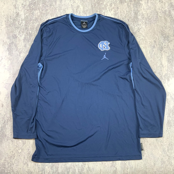 Nike Air Jordan North Carolina Tar Heels Shirt Mens Medium Blue Basketball - Picture 1 of 8